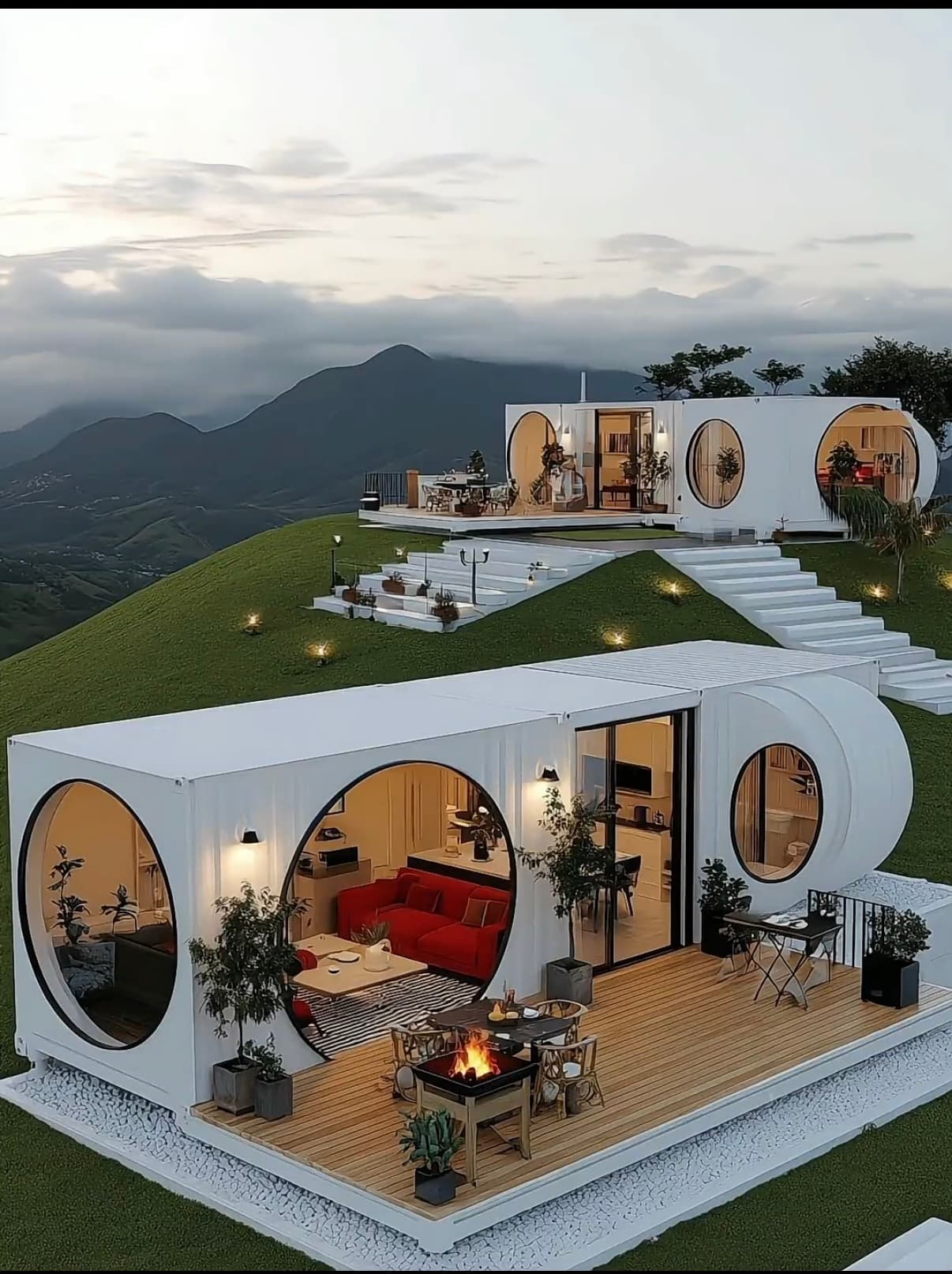 hills. modular houses